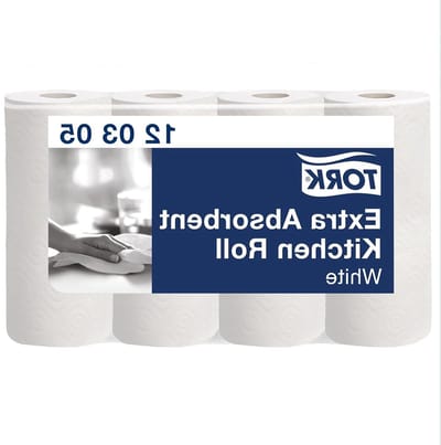 Keukenrol Wit - Papieren handdoeken - Snel opruimen - Extra absorberend - 48 Rollen - Wit