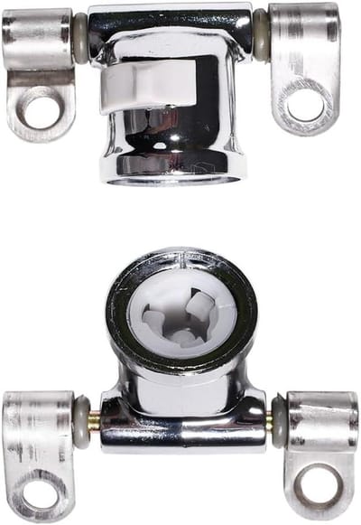 Toiletbrilscharnieren - WC bril scharnieren - Toilet reparatie - Eenvoudig los te maken - 13.5 x 5.5 cm - Chroom