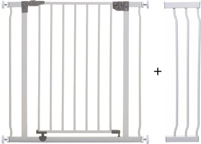 Dreambaby Liberty auto close klemhekje (93-99cm) | Wit - Breed traphekje - Wit klemhekje