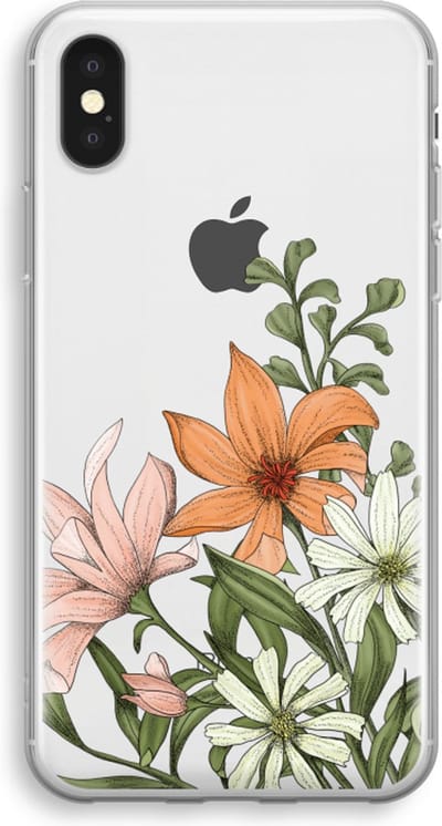 Case Company® - Hoesje geschikt voor iPhone XS hoesje - Floral bouquet - Soft Cover Telefoonhoesje - Bescherming aan alle Kanten en Schermrand