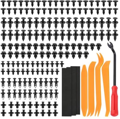 Bevestigingsclips Autoset 350 stuks met Demontagegereedschap en Sponspads