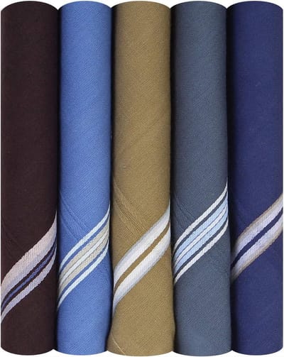 Luxe Katoenen Zakdoek voor Heren met Gekleurde Rand - 100% Puur Katoen
