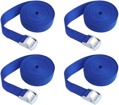 Ratchet spanbanden - Sjorbanden set - Vracht Zeker Vastzetten - Zinklegering Gesp - 4 stuks 1m - Donkerblauw