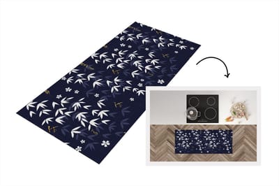 Keukenloper 120x50 cm - Keukenmat vinyl Sakura - Bloesem - Patroon - Japan - Keukenmatten loper - Keuken vloerkleed tapijt