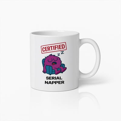 Gecertificeerde Seriële Dutser Koffiemok 330 ml – Grappig Cadeau voor Slaapliefhebbers – Unieke Keramische Beker voor Dutjes en Ontspanning