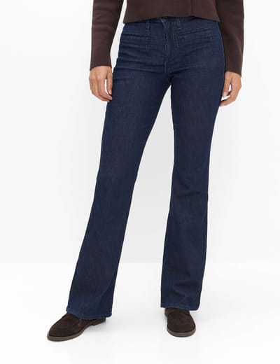 Brax Dames Jeans  Style SHAKIRA CLEAN RAW BLUE, denim donkerblauw, maat 36