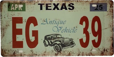 Wandbord - Kenteken plaat Texas - Metalen wandbord - Mancave - Mancave decoratie - Metalen borden - Metal sign - Bar decoratie - Tekst bord - Wandborden – Bar - Wand Decoratie - Metalen bord - UV b