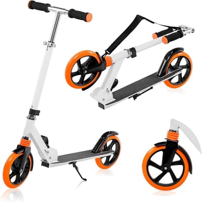 Thuys – Stuntstep Jongen – Voor Jongesn En Meisjes – 87cm x 34cm x 92cm – Wit Oranje
