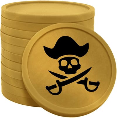 CombiCraft Piratenmunten goud Ø29mm enkelzijdig bedrukt - 100 stuks