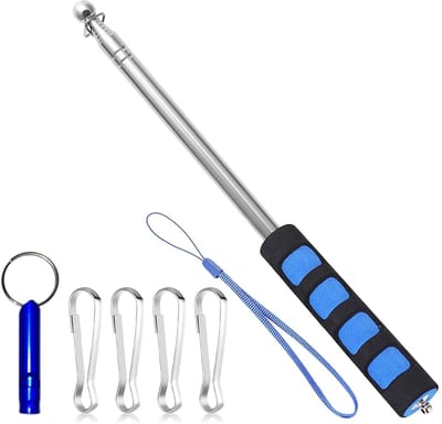 Telescopische vlaggenmast van 2,5 meter voor reizen, buitensporten, evenementen en trainingen
