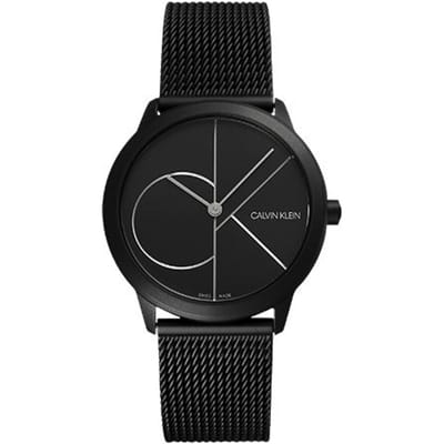 Calvin Klein Ck Série Logo Classique Montre à Quartz Montres Unisexes Noir K3M5245X Regular Watch Box,Black Dial K3M5245X black