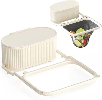 Afneembare Afvoerfilter met Zuignap voor Keuken en Badkamer - Voorkom Voedselresten en Verstoppingen (Wit)