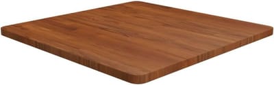 Tafelblad Eikenhout - Blad voor Tafel Tafelblad Vierkant - Tafel Opknappen - Massief Behandeld Hout - 70x70x4 cm - Donkerbruin