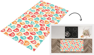 Keukenloper 120x60 cm - Keukenmat vinyl Kip - Patroon - Bloemen - Keukenmatten loper - Keuken vloerkleed tapijt