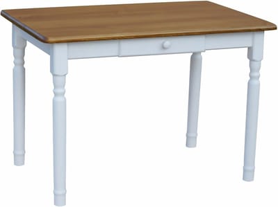 Eettafel Keukentafel - Houten Tafel - Gezellig Dineren - Handgemaakt Grenenhout - 60 x 110 cm - Wit