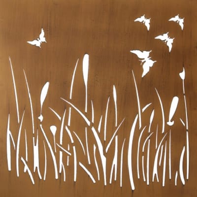 Dream-Garden Roestmetalen wandbord weide-58x58x4 cm-1 stuks