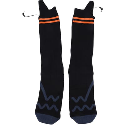 Chaussettes chauffantes électriques rechargeables thermiques pour l'hiver le travail en extérieur le ski le camping 4 réglages de température gray