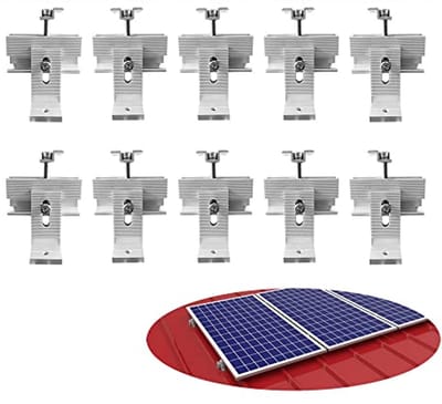 Zonnemodule-installatiekit voor Dakmontage - Beugels en Systeem voor 1-4 Zonnepanelen