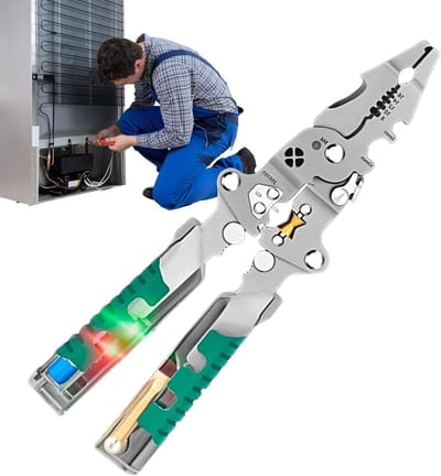Elektrische draadstripper - Crimper trekker - Bedrading aanleggen - Met spanningstester - 205 g - Niet gespecificeerd
