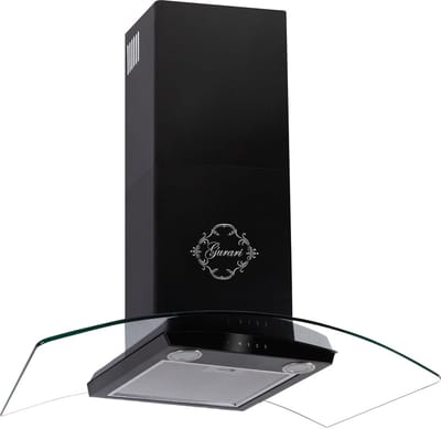 GURARI Wandafzuigkap GCH T 465 60 BL PRIME N+Slang, Afzuigkap 60cm/ zwart / Effiztient / POWER 1000m³/h