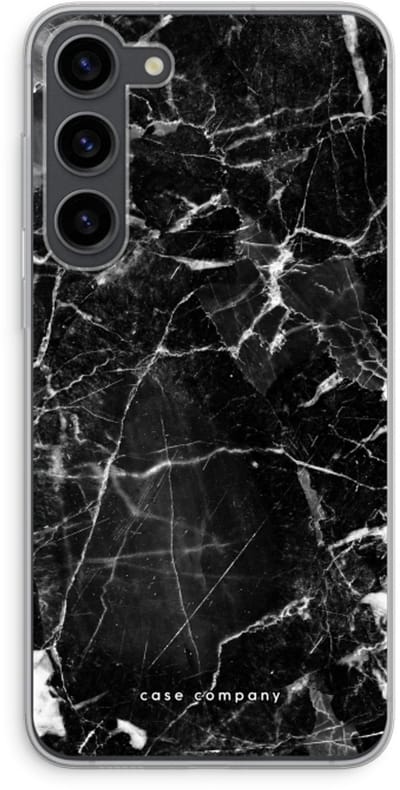 Case Company® - Hoesje geschikt voor Samsung Galaxy S23 Plus hoesje - Zwart Marmer - Soft Cover Telefoonhoesje - Bescherming aan alle Kanten en Schermrand