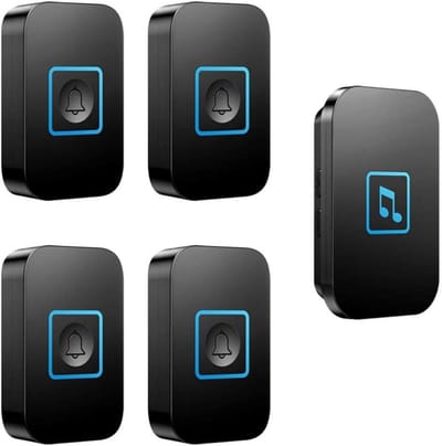 Draadloze Deurbel - Deurbel Kit - Huis Beveiligen - IP55 Waterdicht - 300 Meter Bereik - Zwart