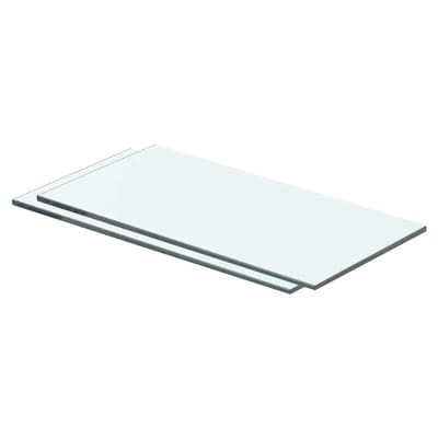 vidaXL - Schappen - 2 - st - 40x15 - cm - glas - transparant