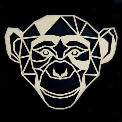 Houten Dierenkop • Houten Aap • Dierenkop Aap • Mega • Populier • Houten Dier • Wandecoratie