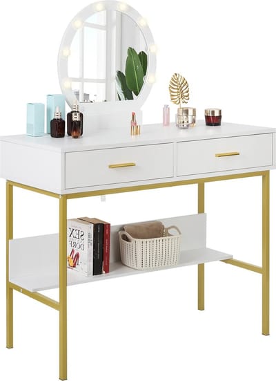 Bolt Edge Kaptafel - Inclusief spiegel - Make-up tafel - Voor kinderen en volwassenen