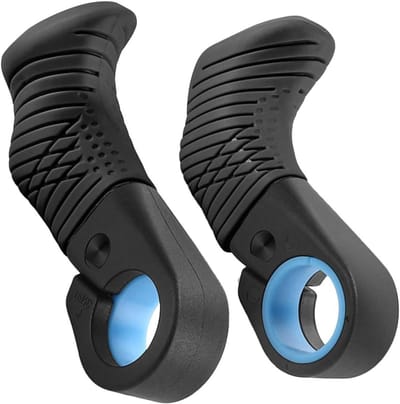 Fiets Handvatten - Ergonomische Grips - Comfortabel Fietsen - Veerkrachtig Slijtvast - 22mm Stuur - Zwart