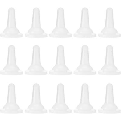 15 stuks Huisdier Kat Hond Silicone Veiligheid Zacht Verpleegfles Voeder Speen Accessoire white