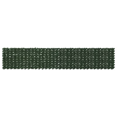 vidaXL - Balkonscherm - met - bladeren - Donkergroen - 400 - x - 75 - cm