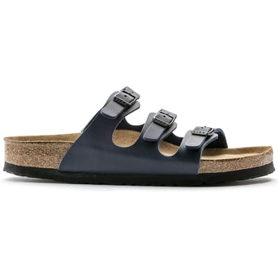 Birkenstock Florida - Slippers - Vrouwen  - Maat 38 - Blauw soft footbed