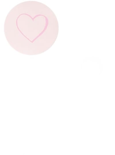 25 Hartje Stickers - Etiketten - Sluitstickers - Mat - Rond - Roze - 40 mm