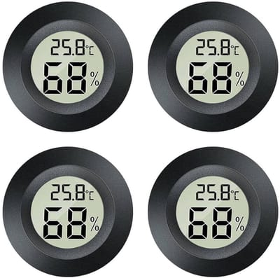 2-in-1 Mini Digitale Hygrometer & Thermometer – Meet Luchtvochtigheid en Temperatuur Binnen & Buiten voor Kassen, Kelders, Kantoors en Babykamers – Set van 4, 6, 8 of 12 Stuks