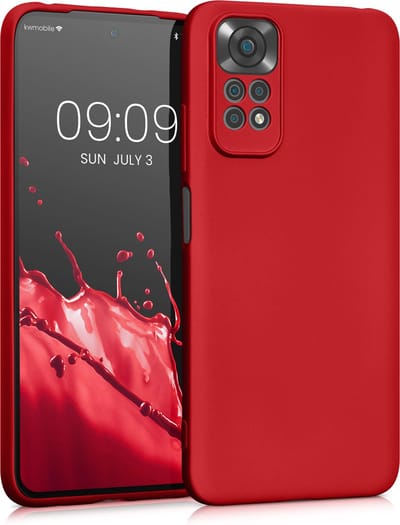kwmobile metallic telefoonhoesje van TPU - geschikt voor Xiaomi Redmi Note 11 / Note 11S - Flexible case voor smartphone - In metallic donkerrood