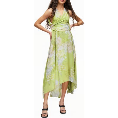 AllSaints Capri Venetia Dress Spring Green Size: 34 | Midi Dresses Outlet | Dames | Groen