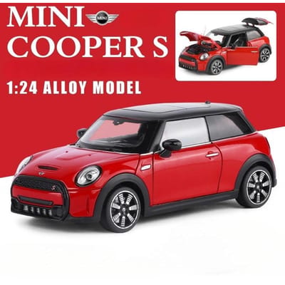 Simulatie 1/24 Bmw Mini Cooper Salloy Auto Model Diecast Speelgoed Voertuig Collectie Miniature Auto Ornament Cadeau Huisdecoratie