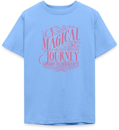 Harry Potter Perron 9 ¾ Ontwerp In Roze & Blauw T-Shirt Tiener