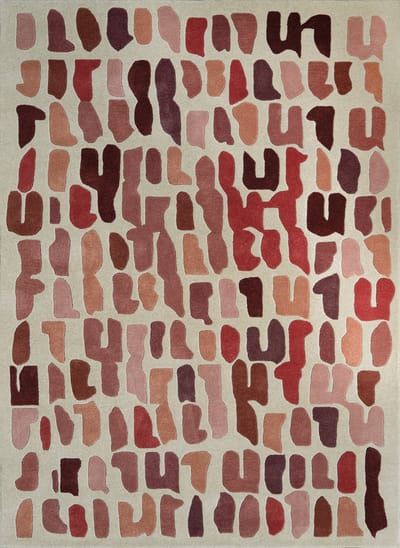 Acsento PanareaFire Vloerkleed - 160 x 230 cm - Rood - Rechthoekig - Wol - Woonkamer, Slaapkamer, Eetkamer - Abstract - Modern