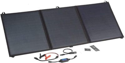 Opvouwbaar Zonnepaneel - Draagbaar Paneel - Energie Opwekken - Dubbele Kristalcellen - 520 x 445 x 40 mm - Zwart