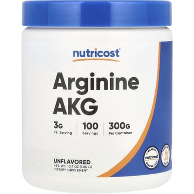 Nutricost, Arginine AKG, Zonder smaak, 10.7 oz (300 g)
