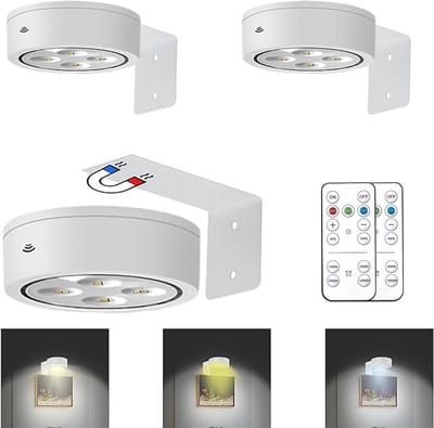 Dimbare Lichtjes met Afstandsbediening - Magnetische Schilderlampen voor Foto's en Dartborden - 3 Stuks