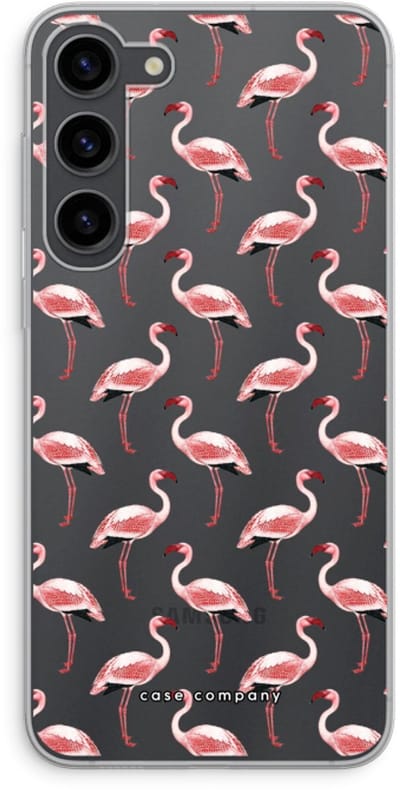 Case Company® - Hoesje geschikt voor Samsung Galaxy S23 Plus hoesje - Flamingo - Soft Cover Telefoonhoesje - Bescherming aan alle Kanten en Schermrand