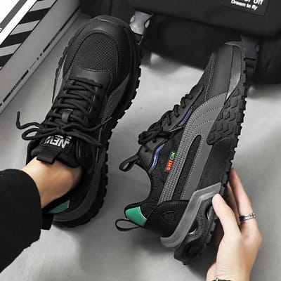 Heren Mesh Sneakers Ademende Herenschoenen Vetersluiting Comfortabele Heren Gevulkaniseerde Schoenen Slijtvaste Heren Hardloopschoenen Zapatillas 39 gray