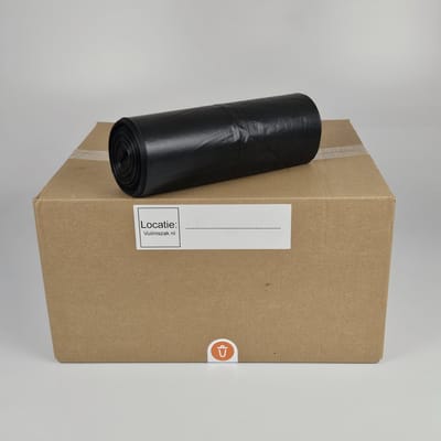 Zwarte Vuilniszakken | 80 Zakken | 240 Liter | LDPE | 70 My | 100x125 cm - Paclan Vuilniszak, Dikke Afvalzakken, Containerzakken 240 Liter, PACLAN Afvalzak 240ltr