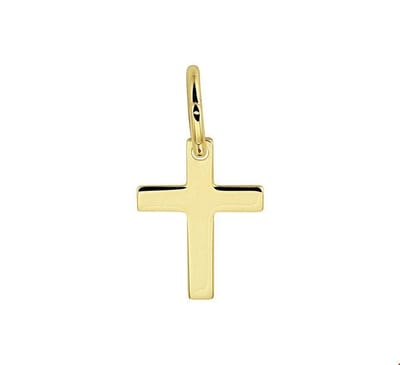 hanger kruis massief 14K geelgoud 4019922
