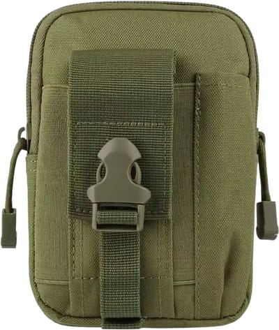 Unisex Telefoonholster – Tactische Molle Holster, Universele Telefoonhouder, Heupriem Tas, Portemonnee Zak met Rits voor Mobiele Telefoon - Groen