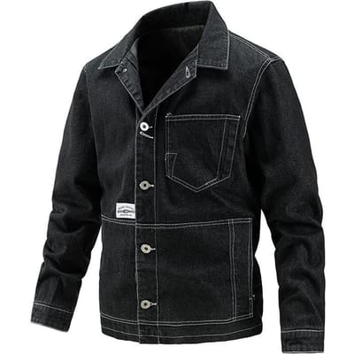 Heren Trendy Merk Losse Europese Street Hong Kong Stijl Jas XL black