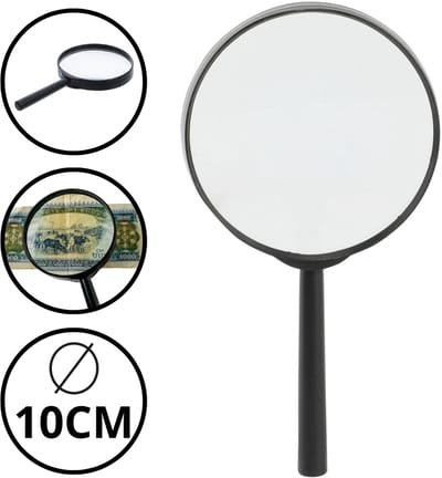Vergrootglas - Professioneel - Insectenloep - 210 x 100mm met 8 x Vergroting - Loep - Leesloep - Zwart - 100mm